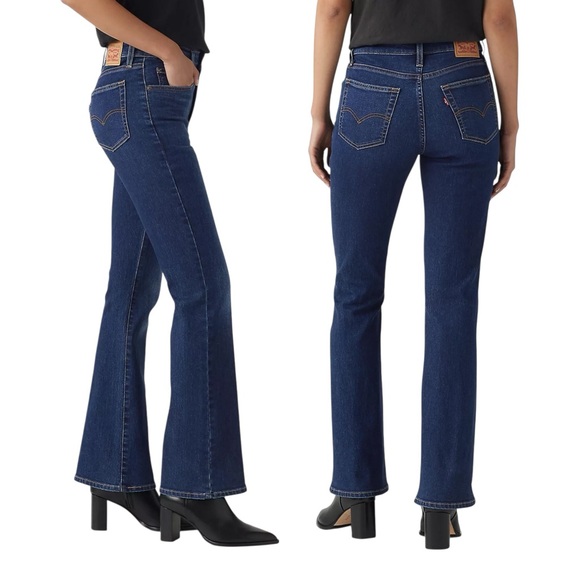 Levi’s 725 High Rise Bootcut Jeans Eternal Indigo Dark Size 10 - Picture 2 of 9